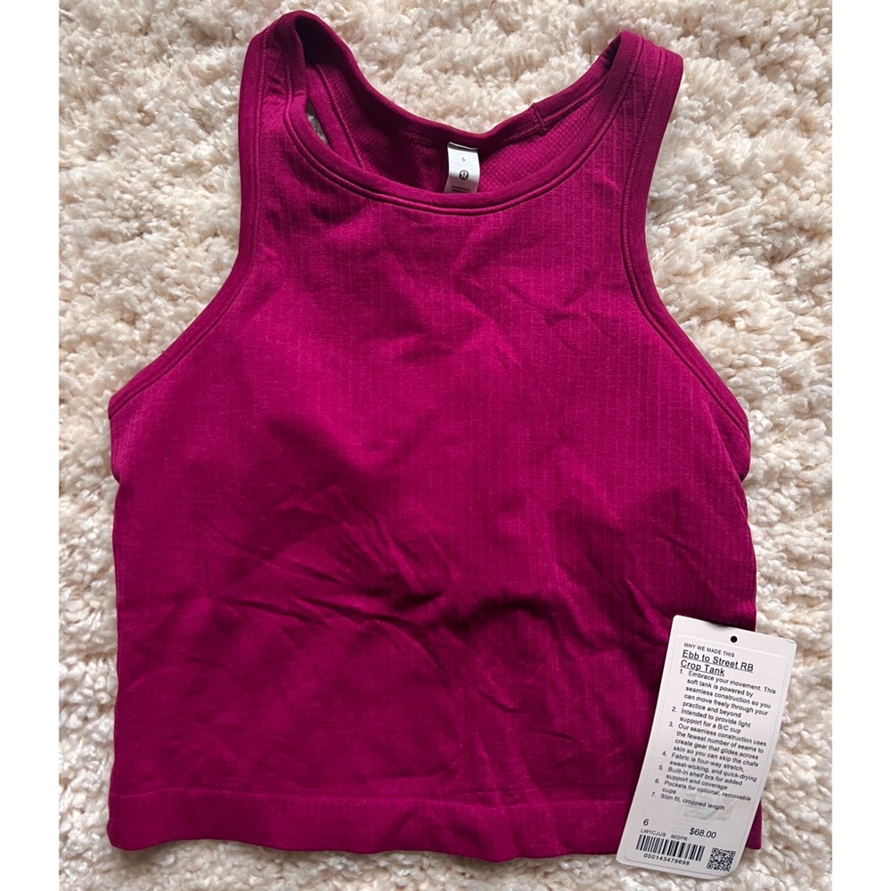 Lululemon ebb to street racerback crop tank 6
